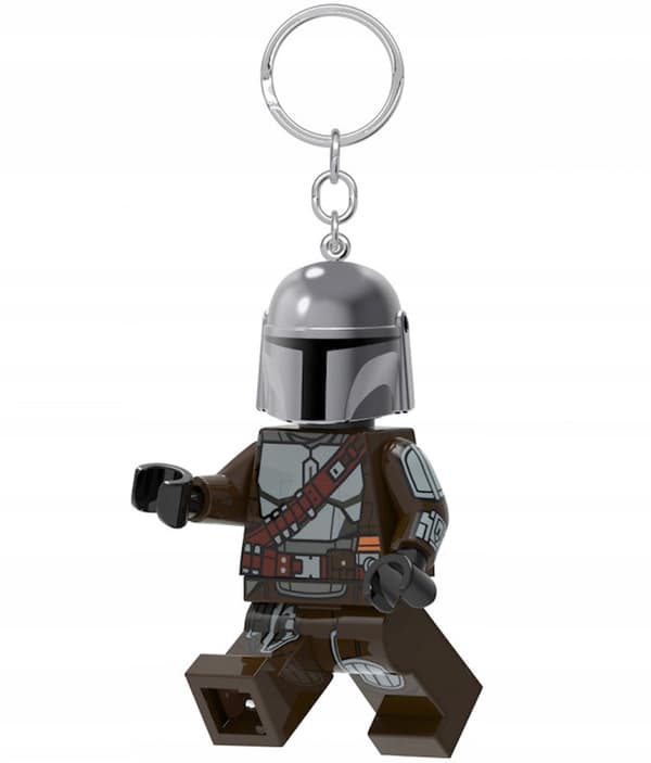 LEGO STAR WARS KEYRING FLASHLIGHT MANDALORIAN FIGURINE KEYRING + BAG