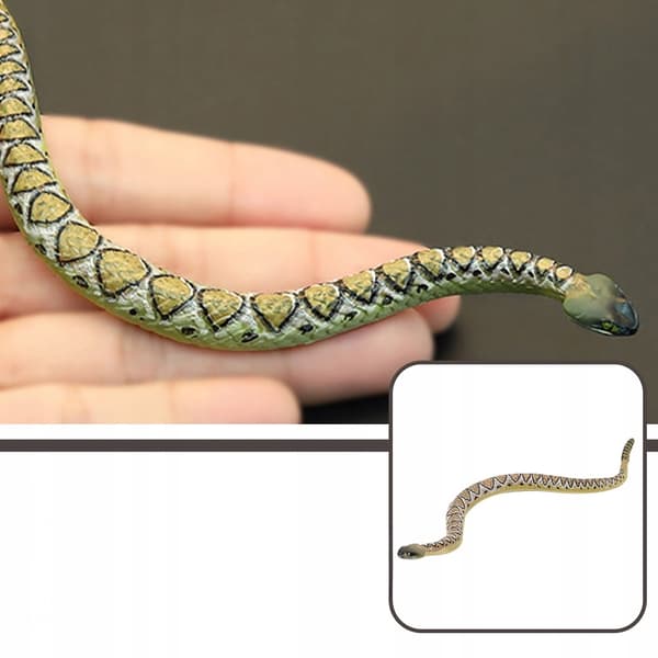 2 PCS. DECORATIVE PVC SNAKE FIGURINE, DURABLE AND REALISTIC