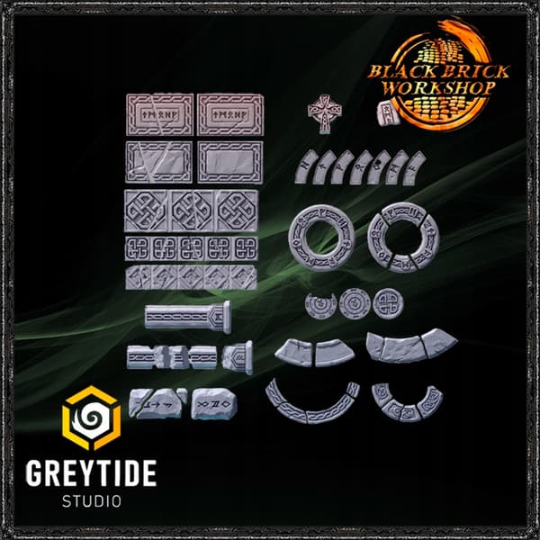 Basing bits 1 Primal Hounds Set – Tabletop/D&D/GURPS miniatures