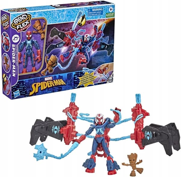 BEN AND FLEX MISSION SPIDER-MAN FIGURE + GROOT