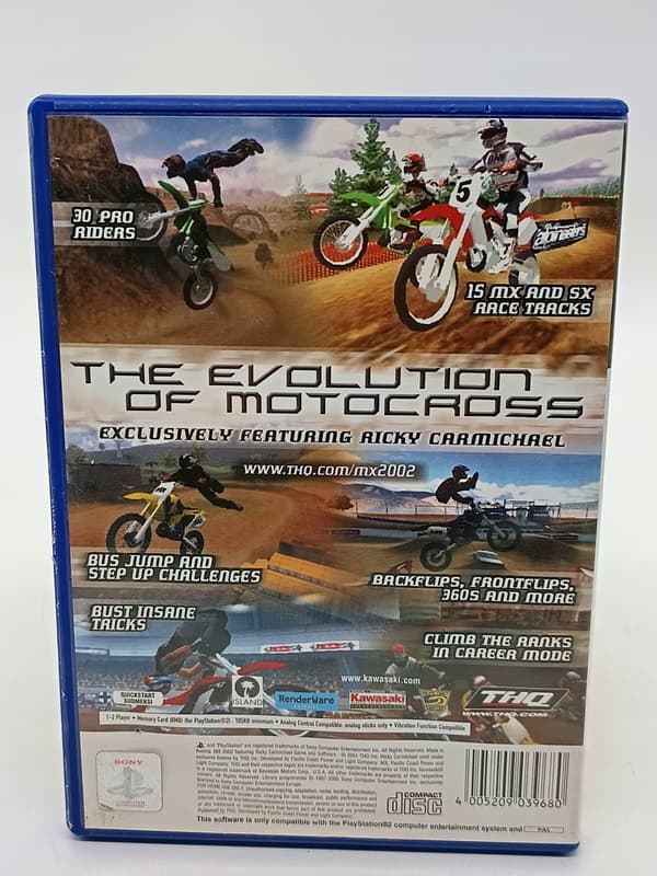 MX2002 featuring Ricky Carmichael PlayStation 2 (PS2) boxed