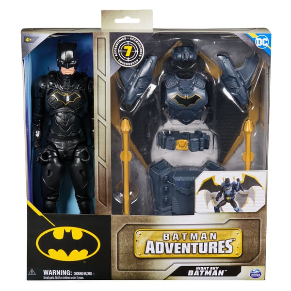 DC BATMAN ADVENTURES LARGE FIGURE: DARK KNIGHT DOLL, 30 CM + 7 ACTION FIGURES. COMICS