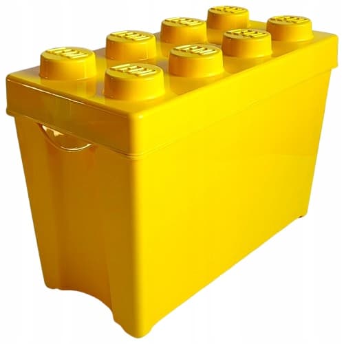 LEGO Brick Box with Lid / Large / Yellow NEW