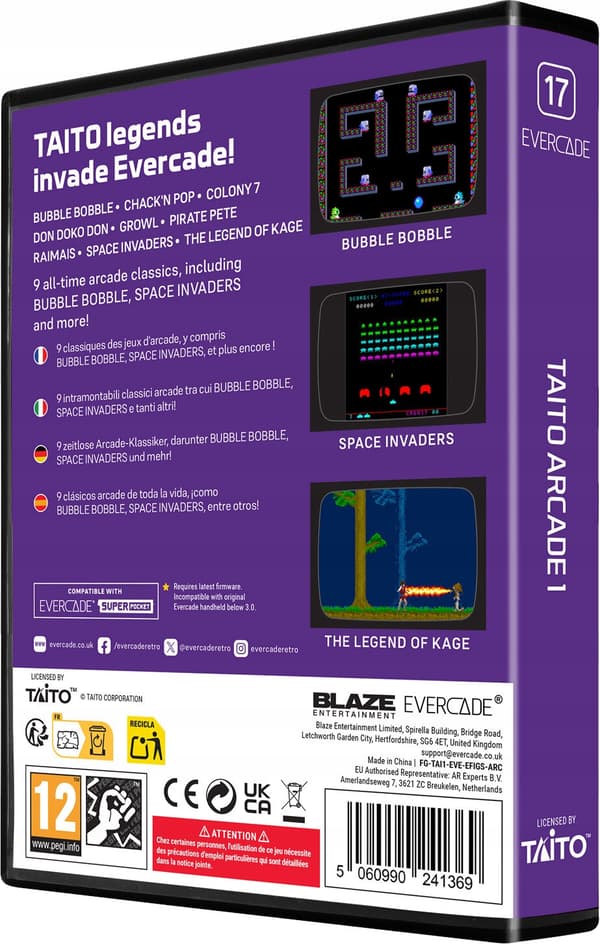 EVERCADE Taito Arcade 1 Game Pack