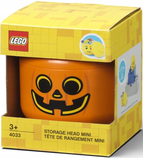 Lego mini pumpkin head container NHG