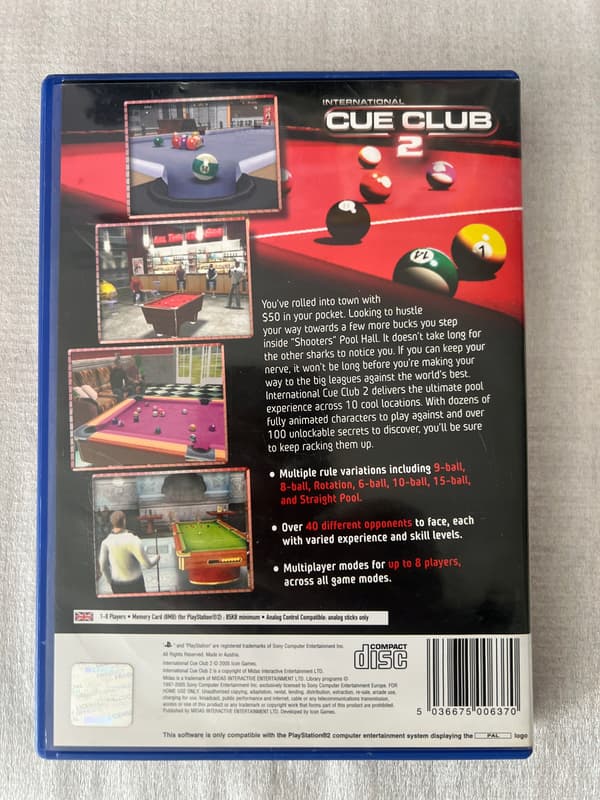 CUE CLUB 2 for PS2 – Launch Edition