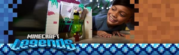 MINECRAFT LARGE LEGENDS SET: Slime Devastator and Guardian – 2x figures HNC08