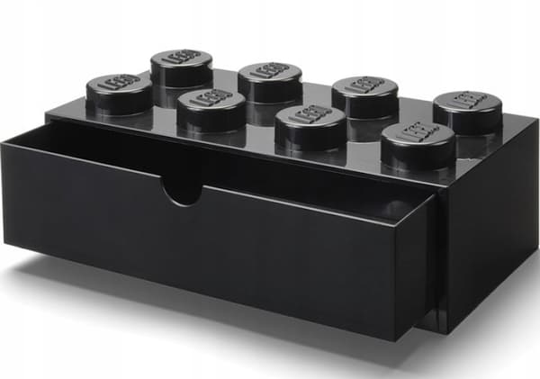 LEGO 8-Drawer Black Desk Brick Storage Box