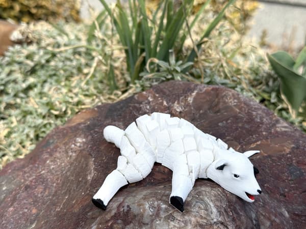 Cute 3D segmented lamb – a charming, flexible figurine, a toy