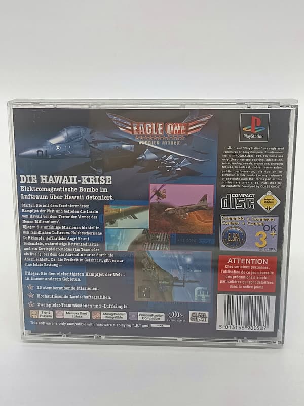 EAGLE ONE HARRIER ATTACK game for Sony PlayStation (PSX) – NEW REPLACEMENT BOX