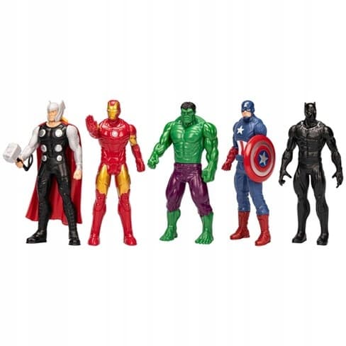 Set of 5 Marvel Avengers Ultimate Pack Figures: Thor, Iron Man, Hulk