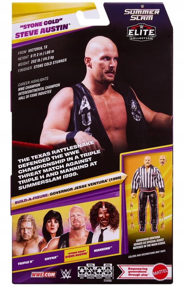 MATTEL WWE Elite SummerSlam Stone Cold Steve Austin Figure