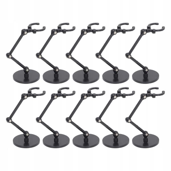 Figurine stand, flexible plastic stand for collectable dolls