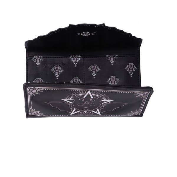 Nemesis Now Malpuss Embossed Purse, Black, 18.5cm