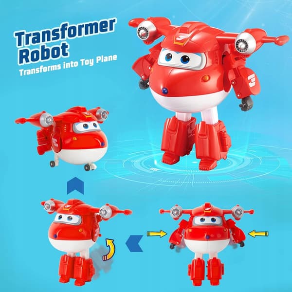 Auldey Super Wings Transforming Figures 2-pack: Jett + Tino, 12 cm, EU