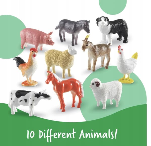 Learning Resources – Farm – Animal Counting Figures, 60 pieces