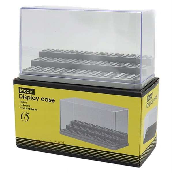 DISPLAY CASE / STORAGE BOX for MINIFIGURES and building blocks – Grey