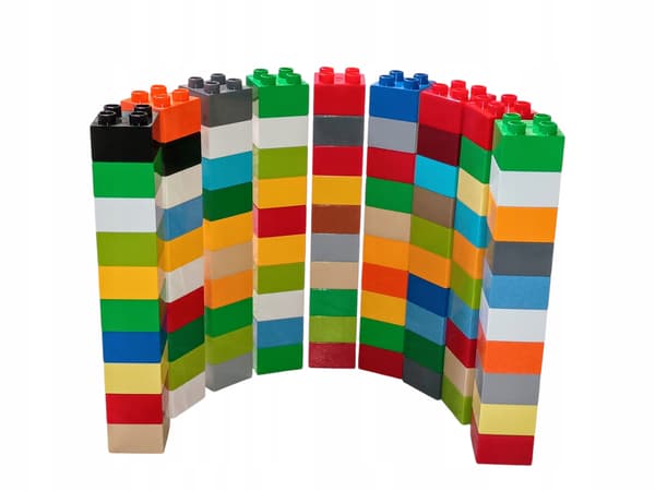 Lego Duplo 2x2 bricks, 3437, assorted colours, 90 pieces
