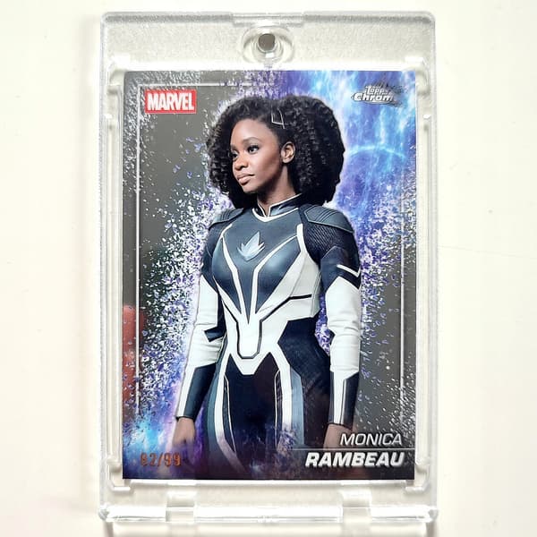 Topps Chrome card – Monica Rambeau – The Marvels – Snap Refractor /99