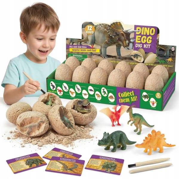 Dinosaur Mine: Archaeological Dig Set with 12 Large Eggs