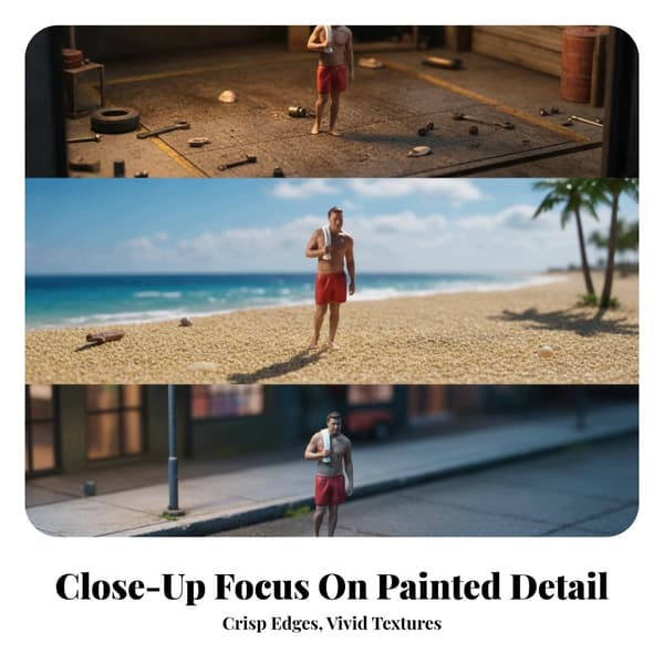 Beach figure – 1/64 scale model – Lifelike figure for a diorama