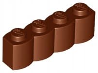 LEGO Bricks, 50-piece set: Palisade Brick, 1x4, Brown, 30137