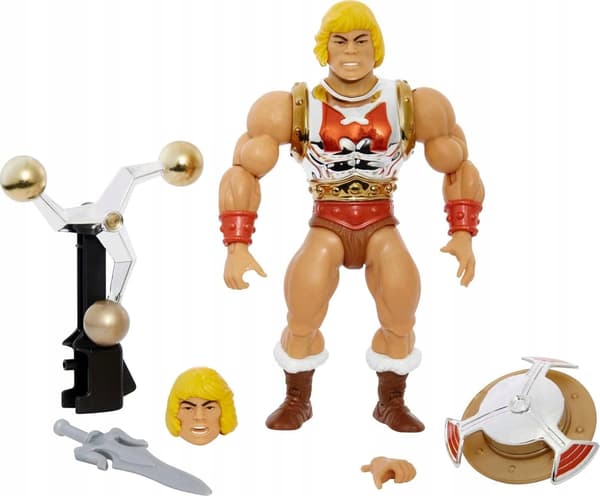 MOTU Origins He-Man Deluxe Figurine with Interchangeable Head, 15cm