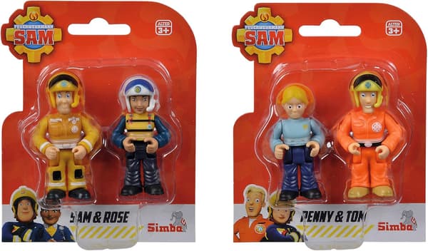 Fireman Sam 7cm movable action figures, Simba set, ages 3+