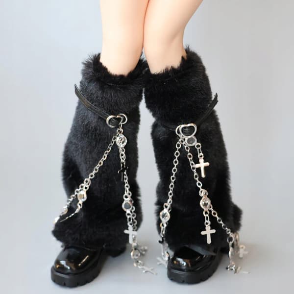 1/6 scale boot cuffs, short leg warmers, Boot Topper socks, black ankle