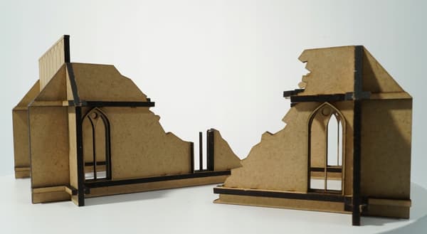 Wargaming Complex MDF Model: Gothic Terrain Works – Ruined Chapel Bunker