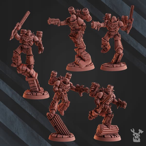 Anfallstrupp från Fire Lizard Warriors-orden x5 Dak