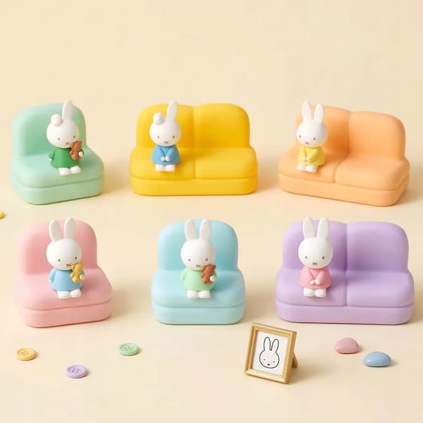 Original Miffy Sofa Phone Stand Blind Box collectable figurine