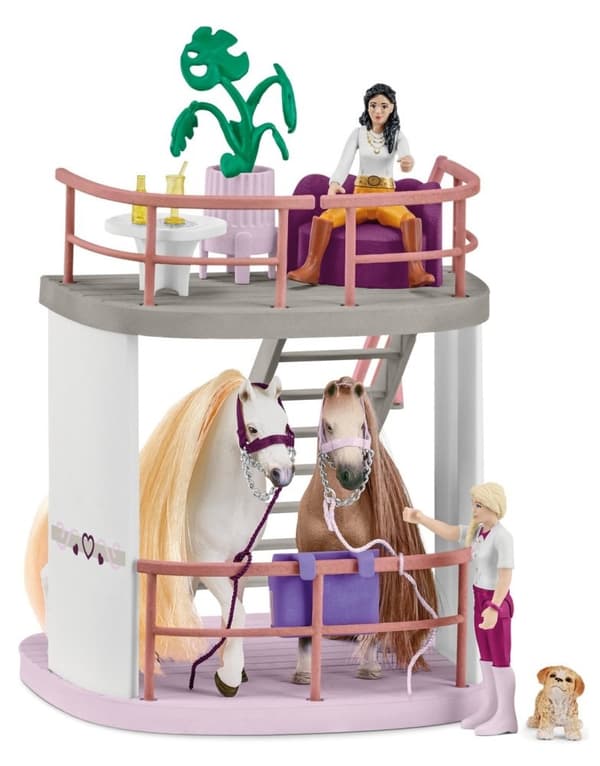 Schleich 3-in-1 Beauty Salon Set, Set with Sofia, Set with Kim 72248
