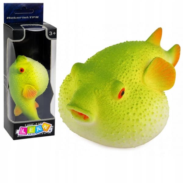 Rubber Blowfish – Stretchable, Realistic Ocean Fish Figurine, 12cm