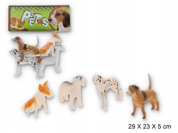 4 dog figurines