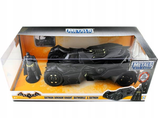 Batman Arkham Knight 1/24 Diecast Model: 2015 Batmobile with figure