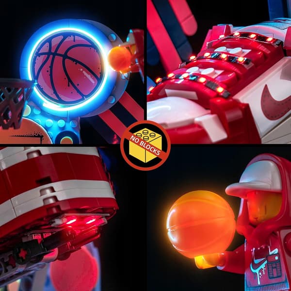 LED lighting set for 43021 Dunk Trickshot building blocks, lights