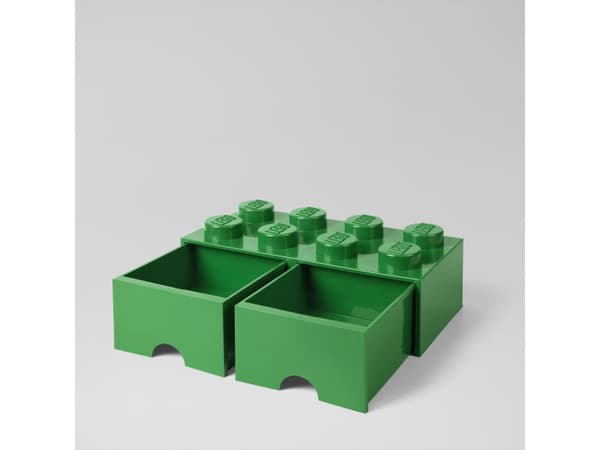 LEGO 40061734 4x2 green brick storage box with drawers