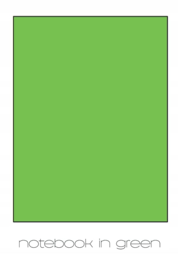 Notebook in Green: 6"x9" college-ruled 120-page notebook