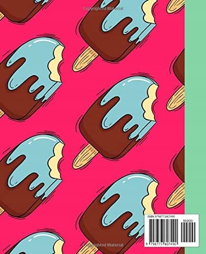 Beautiful Cute Ice Cream Composition Notebook: JOURNAL | RULED | LINED |