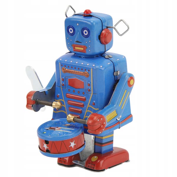 Clockwork Percussion Robot – Retro Tinplate – Handcrafted robots at JW