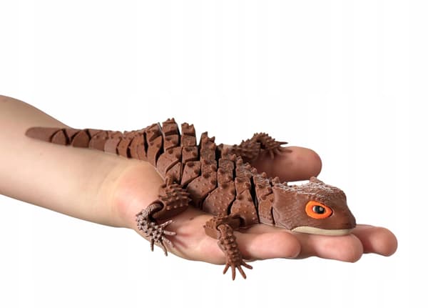 3D Crocodile Skink – lizard, segmented figurine, terrarium decoration