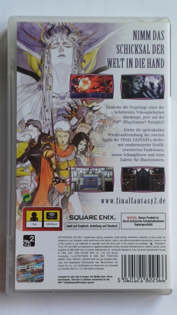 Final Fantasy II, PSP, note: description
