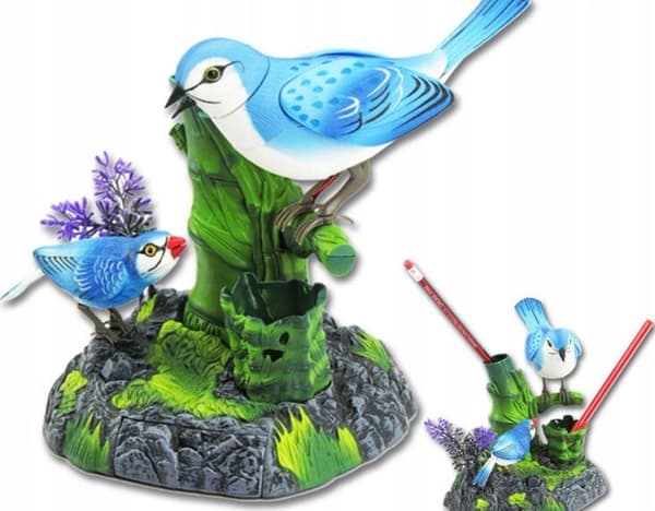 CHIRPING MOVING BIRDS INTERACTIVE TOY SET