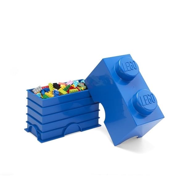 LEGO Brick 2 toy storage box, blue, rectangular