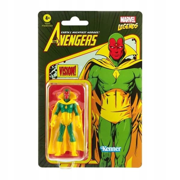 Hasbro Marvel Legends Retro Collection Vision Figure, 10 cm
