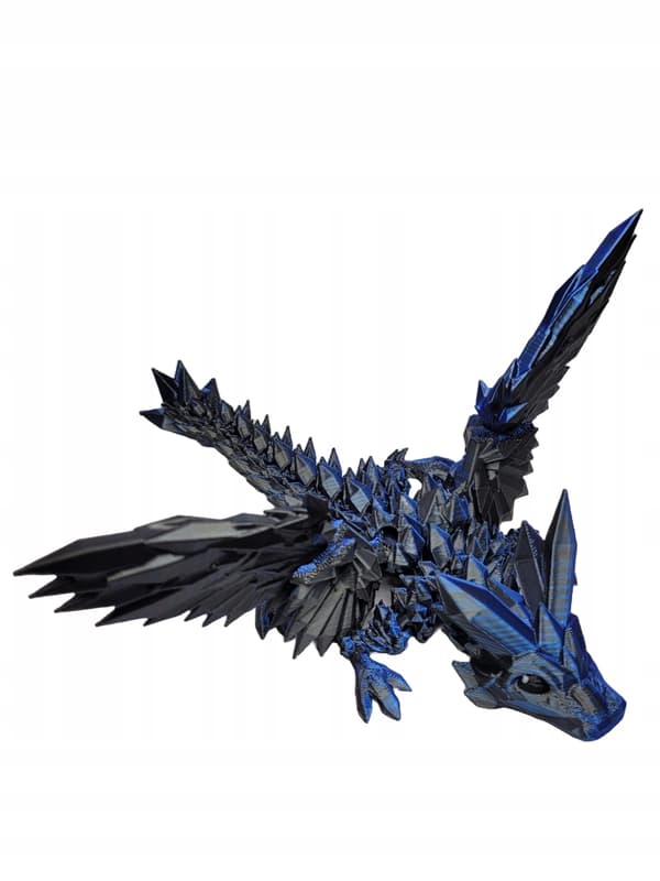 Movable Winged Dragon with Mistic Blue Dragon Egg – Crystal Dragon figurine