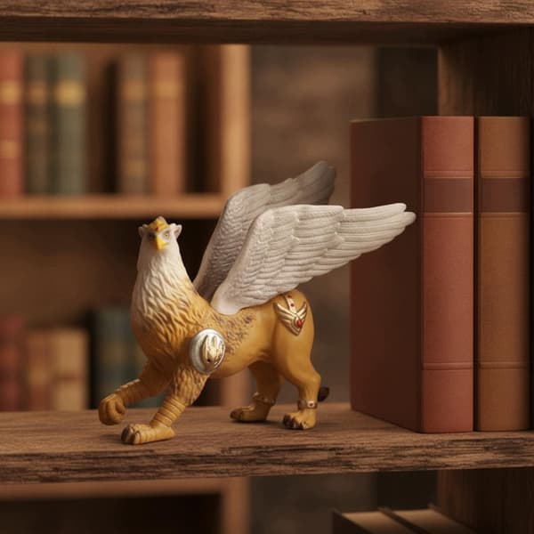Fantasy Winged Griffin PVC Statue – Mythical Animal Figure Pl127-3651 Eagle