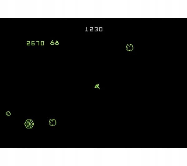 Asteroids Deluxe (Atari 7800+) – a classic arcade game,