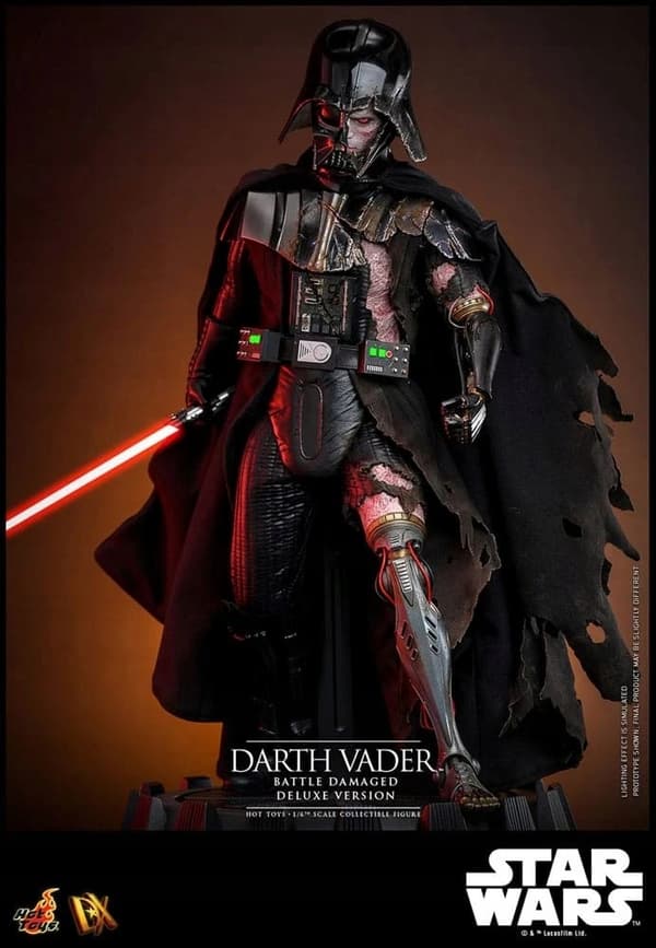 Darth Vader Battle-Damaged Star Wars Deluxe Version 1/6 Scale Figure, 35 cm